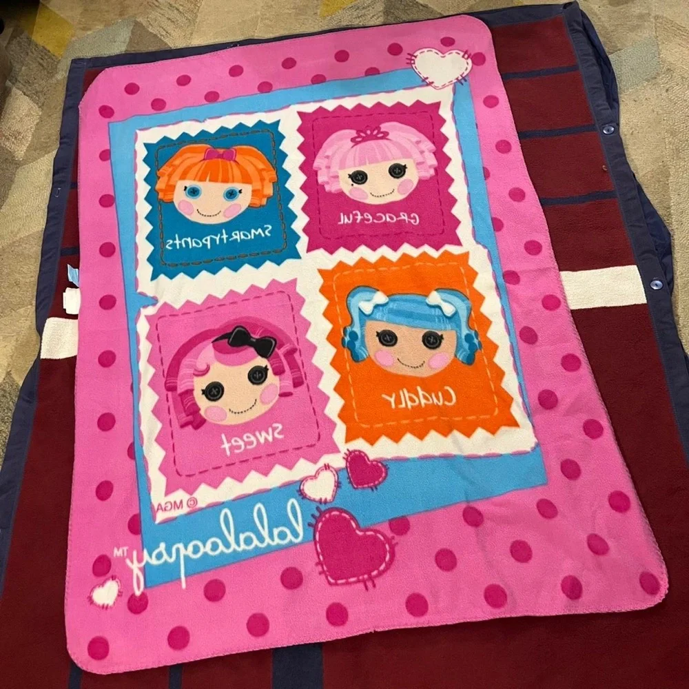 Lalaloopsy Loopsy Cuties micro Rachel throw fleece Blanket Colorful Dolls 58x42”